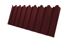 Профнастил С20B фигурный Grand Line 0,45 Drap TR RAL 3005 красное вино