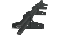 Снегозадержатель трубчатый для металлочерепицы, гибкой черепицы, профнастила Премиум d 45х25 RAL 7016 (3м) оцинкованный