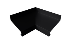 Угол отлива внутренний 70 0,45 PE-Double с пленкой RAL 9005 черный