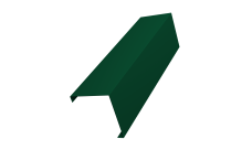 Декоративная накладка на столб универсальная угловая 60х60 для забора жалюзи 0,45 PE-Double RAL 6005 зеленый мох (2,5м)