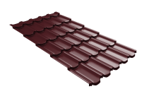 Металлочерепица "Квинта плюс3D" ("Kvinta plus3D") 0,5 Satin Matt RAL 3005 красное вино