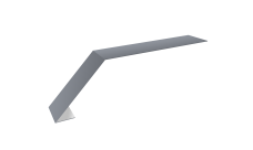 Планка карнизная для мягкой кровли 100х60 0,45 PE с пленкой RAL 9006 бело-алюминиевый (2м)