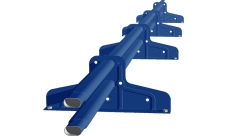 Снегозадержатель трубчатый для металлочерепицы, гибкой черепицы, профнастила Премиум d 45х25 RAL 5005 (3м) оцинкованный