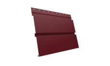 Софит металлический Квадро Брус Grand Line без перфорации 0,45 PE с пленкой RAL 3005 красное вино