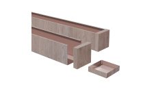 Заглушка 50х50 White Wood Al 0,4