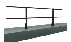 Ограждение кровельное для парапета на плоскую кровлю RAL 9005 (2,0х0,9м)