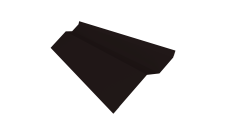 Планка примыкания внакладку Grand Line Фартук S6 пристенный накладной 0,5 Satin Matt TX RAL 9005 черный (2м)