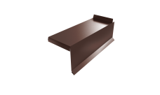 Планка торцевая сегментная Квадро профи Правая 0,5 Satin Matt RAL 8017 шоколад