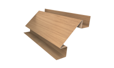 Угол внутренний сложный 75мм Grand Line 0,45 Print Elite Honey Wood TwinColor (2м)