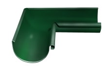 Угол желоба внутренний Grand Line PU 90 гр 125 мм RAL 6005 зеленый мох