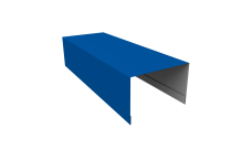 Крышка для забора из сайдинга Квадро Брус, Корабельная Доска, ЭкоБрус new Grand Line 0,4 PE RAL 5005 сигнальный синий (2,5м)