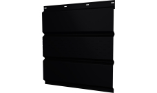 Софит металлический Классик v01 Grand Line центральная перфорация 0,5 Satin с пленкой RAL 9005 черный