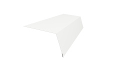 Планка карнизная для мягкой кровли 100х65 Grand Line 0,45 Drap с пленкой RAL 9003 сигнальный белый (2м)