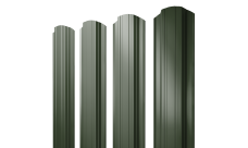 Штакетник Прямоугольный фигурный Grand Line 0,5 Satin Matt TX RAL 6020 хромовая зелень