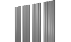 Штакетник Twin с прямым резом Grand Line 0,5 Satin RAL 7004 сигнальный серый