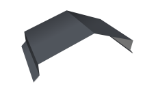 Парапетная крышка угольная 250мм 0,5 Satin Matt RAL 7024 мокрый асфальт (2м)