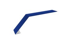 Планка карнизная для мягкой кровли 100х60 Grand Line 0,45 PE с пленкой RAL 5002 ультрамариново-синий (2м)