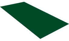 Плоский лист 0,5 Satin Matt RAL 6005 зеленый мох