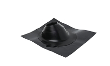 Проходной элемент (мастер флеш) угловой №2 (180-280мм) +240 силиконовый (металлический окрашенный фланец) черный