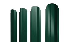 Штакетник П-образный A фигурный 0,4 PE RAL 6005 зеленый мох