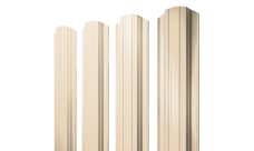 Штакетник Прямоугольный фигурный Grand Line 0,45 Drap TX RAL 1015 светлая слоновая кость