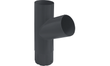 Тройник трубы Grand Line PU матовый 90 мм RAL 7024 мокрый асфальт