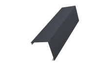 Декоративная накладка на столб универсальная угловая 80х80 для забора жалюзи 0,7 PE RAL 7024 мокрый асфальт (2,5м)