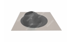 Проходной элемент (мастер флеш) угловой №2 (180-280мм) +185 EPDM (металлический неокрашенный фланец) серый