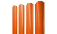 Штакетник Полукруглый Slim фигурный Grand Line 0,45 PE RAL 2004 оранжевый