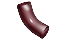 Колено 60 град Grand Line PU 90 мм RAL 3005 красное вино