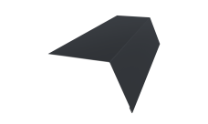 Планка карнизная широкая 100х85 Grand Line 0,5 Satin Matt TX RAL 7024 мокрый асфальт (3м)