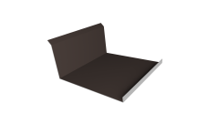 Планка примыкания нижняя 20х122х260х15 Grand Line 0,5 PurPro с пленкой RR 32 темно-коричневый (2м)