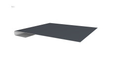 Планка завершающая 0,45 PE с пленкой RAL 7024 мокрый асфальт (2м)