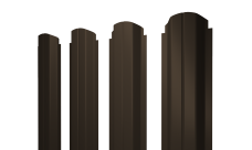 Штакетник П-образный A фигурный Grand Line 0,45 Drap TR RR 32 темно-коричневый