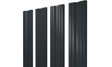 Штакетник Twin с прямым резом Grand Line 0,45 Drap TR RAL 7016 антрацитово-серый