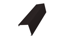 Декоративная накладка на столб универсальная угловая 62х55 для забора жалюзи Grand Line 0,5 PurLite Matt RAL 9005 черный (1,8м)