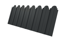Профнастил C10A фигурный 0,45 PE-Double RAL 7016 антрацитово-серый