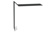 Планка ветровая для мягкой кровли 130х25х100 Grand Line 0,45 Drap ST RAL 7016 антрацитово-серый (2м)