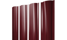 Штакетник Круглый с прямым резом 0,45 PE RAL 3005 красное вино