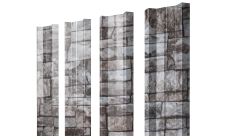 Штакетник М-образный A с прямым резом Grand Line 0,45 Print Elite Fine Stone TwinColor