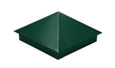 Колпак на столб 390х390мм 0,45 PE с пленкой RAL 6005 зеленый мох