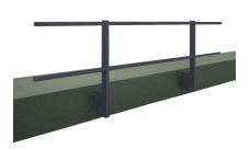 Ограждение кровельное для парапета с боковым креплением 2,0х0,9м RAL 7024 мокрый асфальт