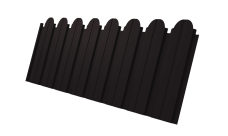 Профнастил C10B фигурный Grand Line 0,45 PE-Double RAL 9005 черный