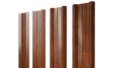 Штакетник М-образный A с прямым резом Grand Line 0,45 Print Elite Rowan TwinColor