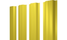 Штакетник П-образный A с прямым резом Grand Line 0,45 PE RAL 1018 цинково-желтый