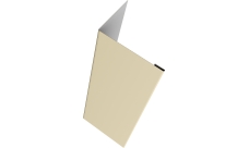 Нащельник 25х35 для забора жалюзи Milan, Tokyo, Palermo (для калиток и ворот) Grand Line 0,5 Satin RAL 1015 светлая слоновая кость (L1,68)