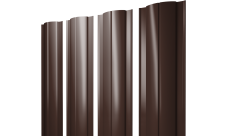 Штакетник Круглый с прямым резом 0,45 PE RAL 8017 шоколад