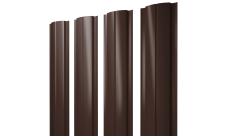 Штакетник Полукруглый Slim с прямым резом Grand Line 0,5 Atlas X RAL 8017 шоколад