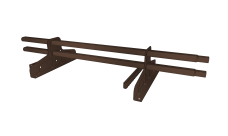 Снегозадержатель трубчатый для фальца Premium 45х25 RAL 8017 (1м) оцинкованное