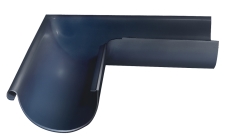 Угол желоба внешний Grand Line PU 90 гр 125 мм RAL 7024 мокрый асфальт